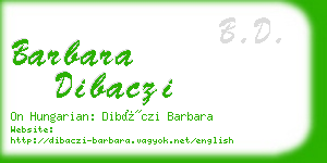 barbara dibaczi business card